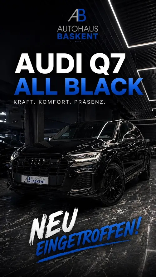 Audi Q7, komplett in Schwarz