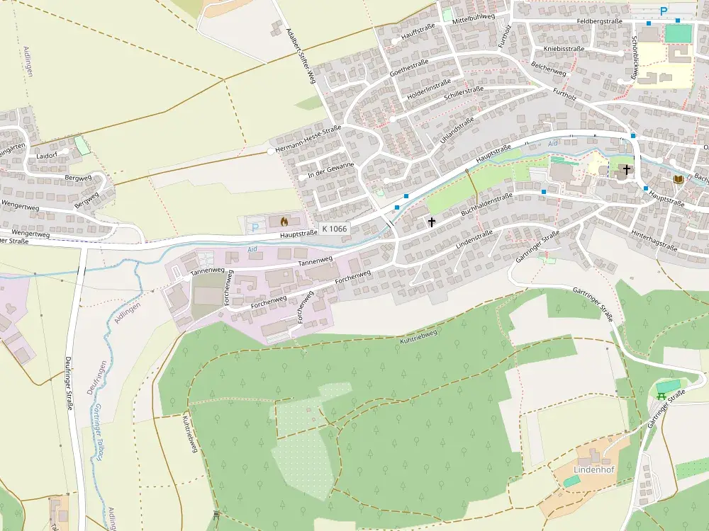 Karte mit dem Standort Tannenweg 5, 71134 Aidlingen